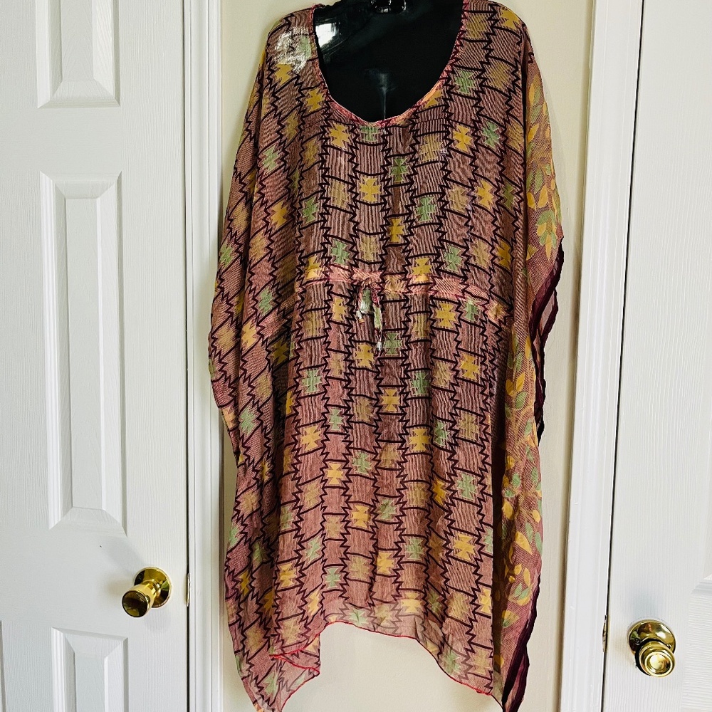 7 Islands Women’s Cover-Up One Size Multicolor Sheer Top